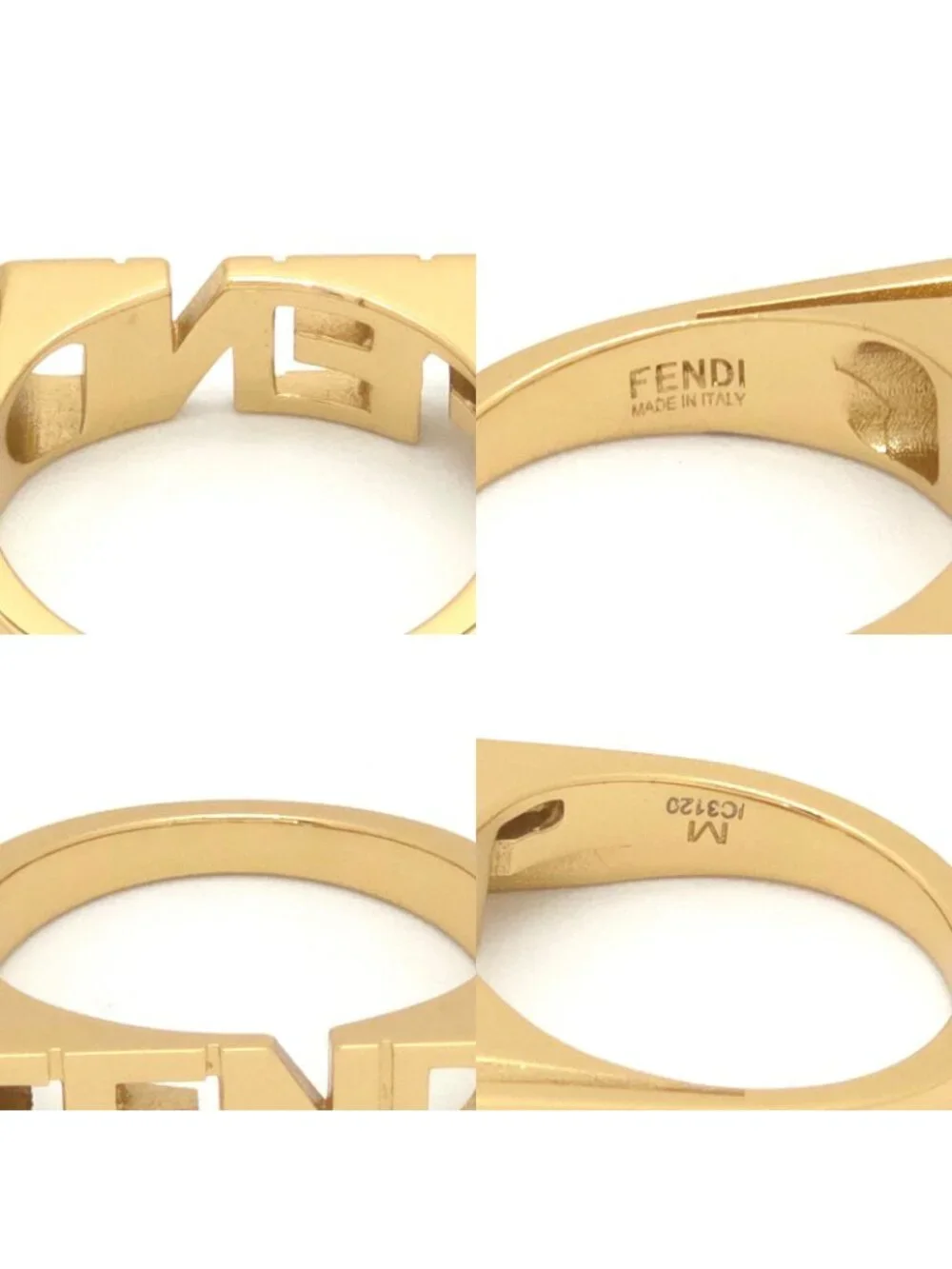 Fendi Letter Ring Logo M Gold